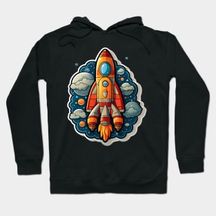 AI Generated Rocketship Hoodie